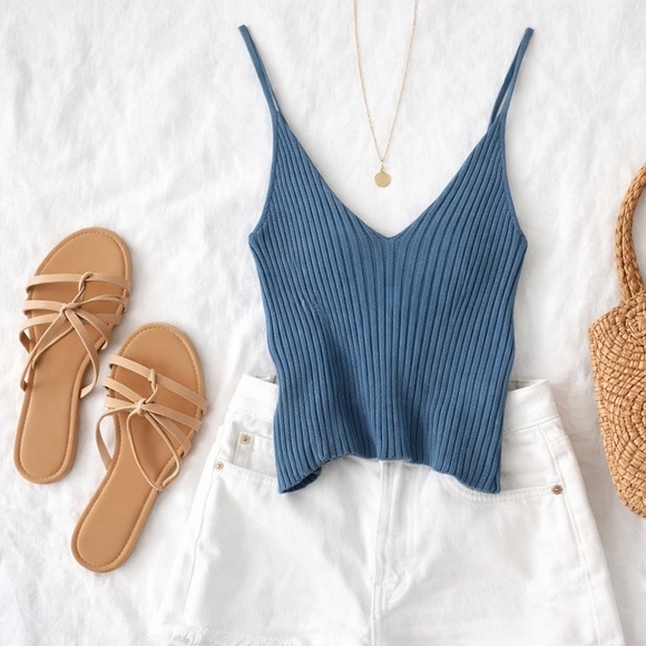 Forever 21 Light Blue Ribbed Camisole - Picture 3 of 5